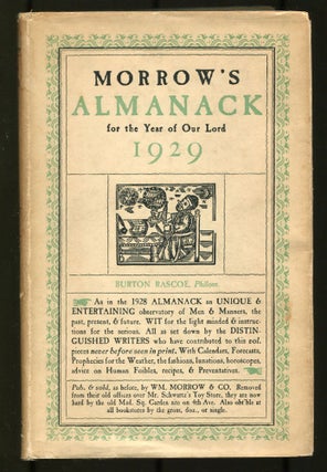 Item #538634 Morrow's Almanack for the Year of Our Lord 1929