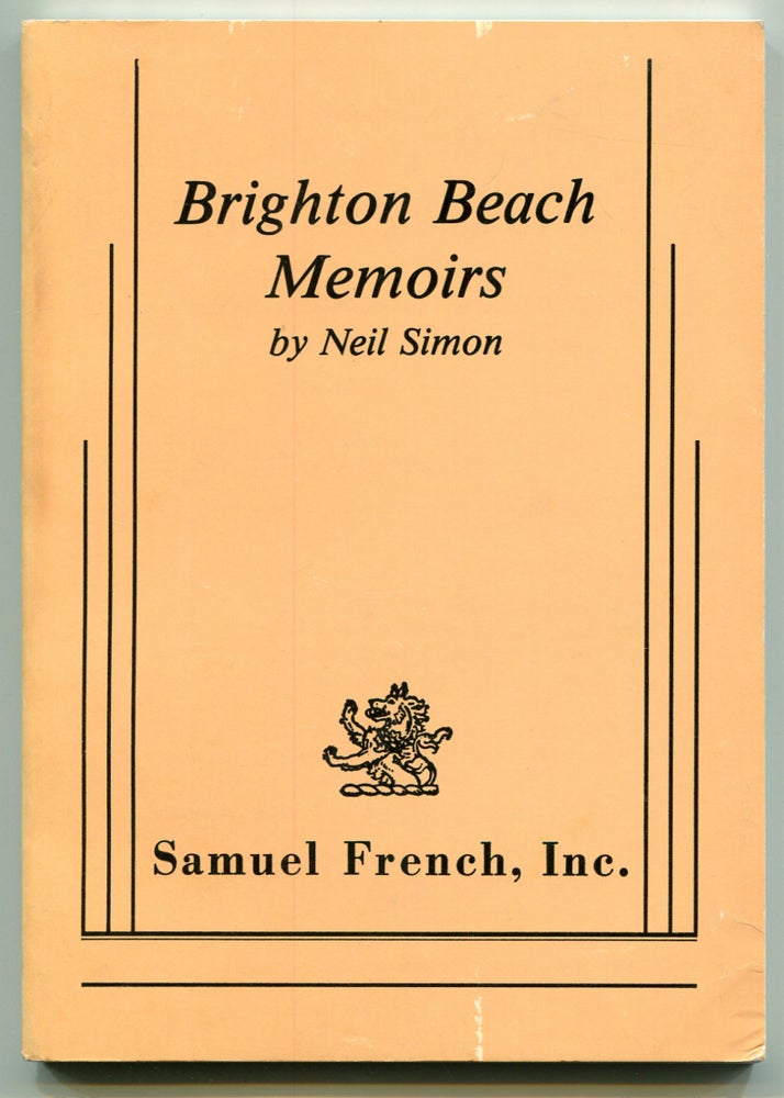 Item #539759 Brighton Beach Memoirs. Neil SIMON.