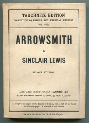 Item #539856 Arrowsmith. Sinclair LEWIS