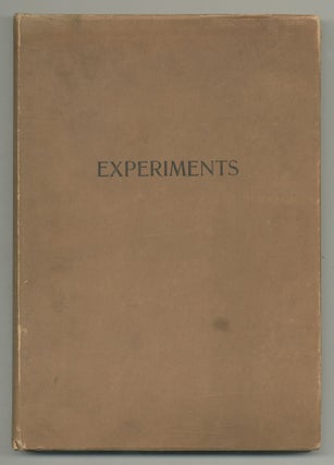 Item #539936 Experiments. Norman DOUGLAS