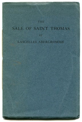 Item #540050 The Sale of Saint Thomas. Lascelles ABERCROMBIE