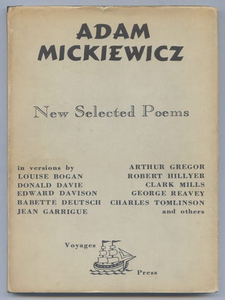 Adam Mickiewicz: New and Selected Poems. Adam. MILLS MICKIEWICZ, edited, Clark.