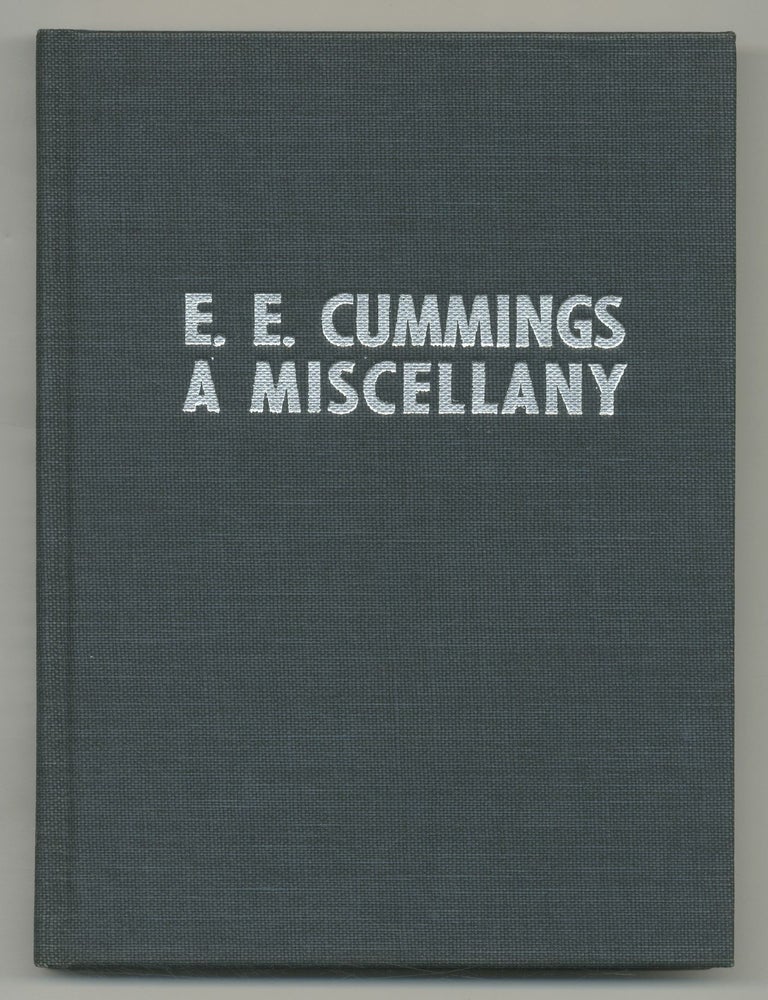Item #541018 E.E. Cummings A Miscellany. E. E. CUMMINGS, George J. Firmage.