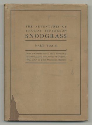 Item #541035 The Adventures of Thomas Jefferson Snodgrass. Mark TWAIN