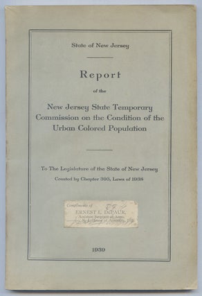 Item #541341 State of New Jersey Report of the New Jersey State Temporary Commission on the...