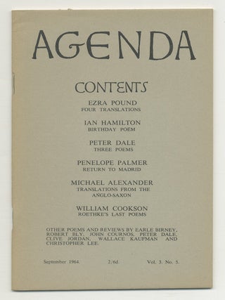 Item #541624 Agenda - September 1964, Vol. 3, No. 5. Ezra POUND, Michaell Alexander, Penelope...