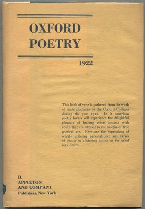 Item #541774 Oxford Poetry 1922