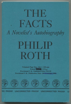 Item #542245 The Facts: A Novelist's Autobiography. Philip ROTH