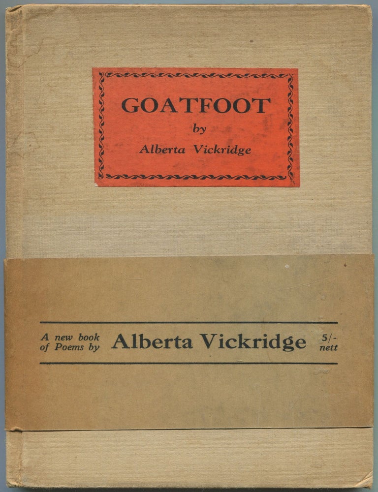 Goatfoot and Other Poems. Alberta VICKRIDGE.