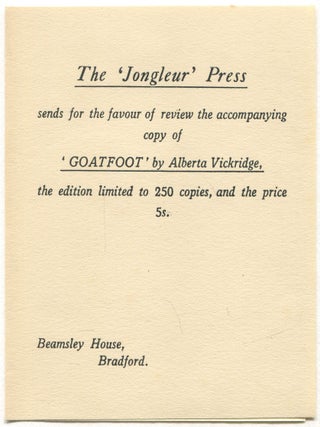 Goatfoot and Other Poems