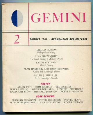 Item #542337 Gemini – Vol. 1, No. 2, Summer 1957. Sylvia PLATH, David Howell, Robert Symmons,...