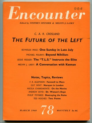 Item #542344 Encounter – March 1960, Vol. XIV, No. 3 (78). Ted HUGHES, Stephen SPENDER, Melvin...