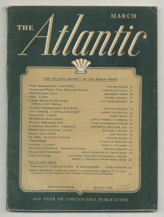 Item #543560 The Atlantic - March 1945. John BUXTON, Sumner Wells, Alice Hampton, Edmund Wilson