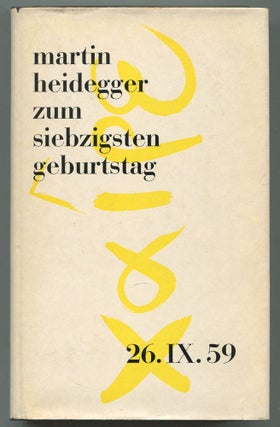 Item #543934 Martin Heidegger Zum Siebzigsten Geburtstag: Festschrift