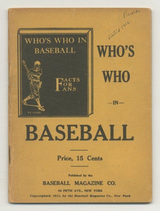 Item #544729 Who's Who in Baseball. (Authoritative). Players' Records from There First Day in...