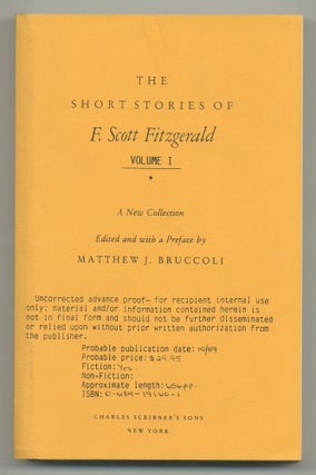Item #545026 The Short Stories of F. Scott Fitzgerald: A New Collection. F. Scott FITZGERALD