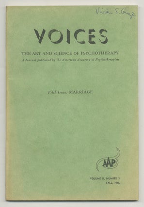 Item #545114 Voices: The Art and Sciences of Psychotherapy - Fifth Issue: Marriage - Fall, 1966