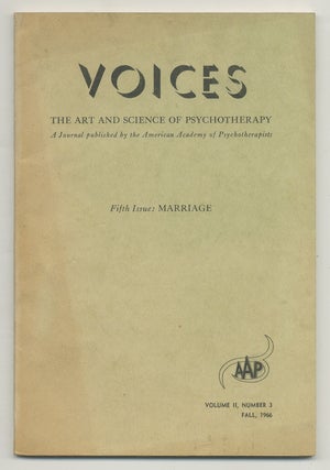 Item #545115 Voices: The Art and Sciences of Psychotherapy - Fifth Issue: Marriage - Fall, 1966