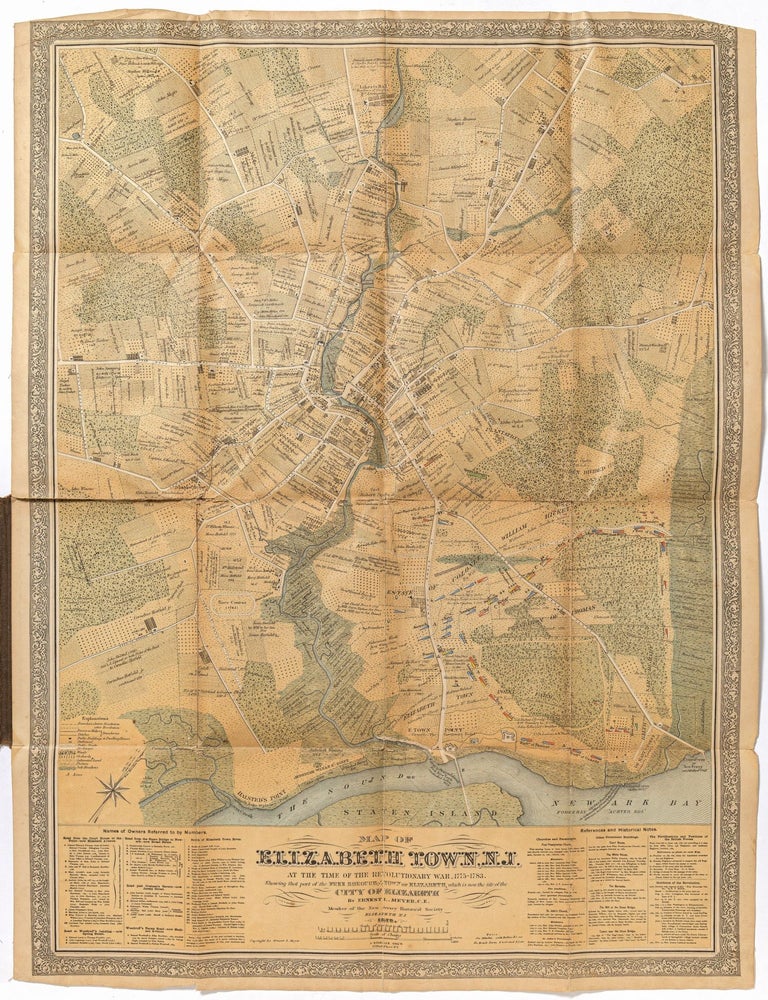 Map of Elizabeth Town, N.J. at the Time of the Revolutionary War, 1775-1783. Showing that Part of. Ernest L. MEYER.