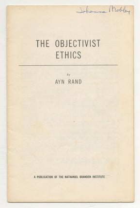 Item #545381 The Objectivist Ethics. Ayn RAND