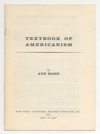 Item #545384 Textbook of Americanism. Ayn RAND