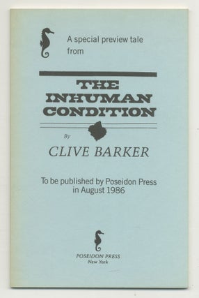 Item #545685 A Special Peview Tale from The Inhuman Condition. Clive BARKER