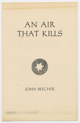 Item #54655 Broadsheet: An Air That Kills. John BEECHER