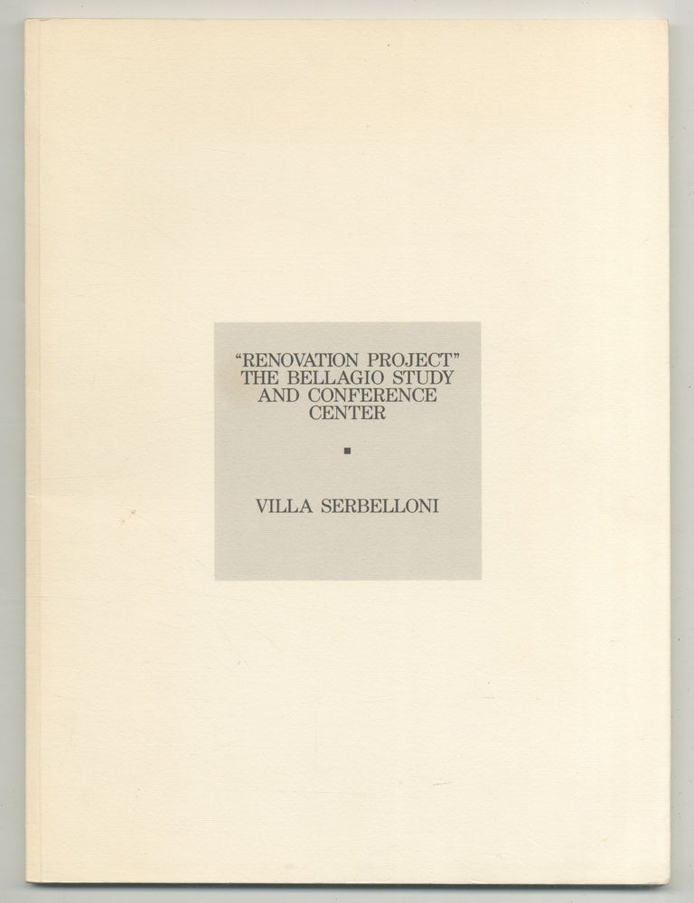 Item #546634 "Renovation Project": The Bellagio Study and Conference Center. Rochelle OWENS, George Economou.