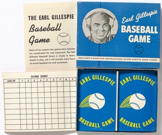 Item #546824 [Game]: The Earl Gillespie Baseball Game. Earl GILLESPIE