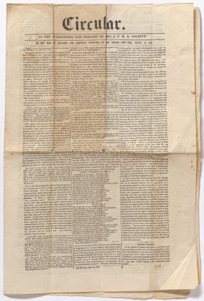 Item #547003 [Tabloid newspaper]: Circular. August 18, 1845. American Female Moral Reform Society