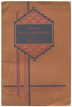 Item #547039 Negro Poetry and Drama. Sterling A. BROWN
