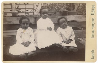 Item #547143 Cabinet Card Photograph of Three African-American Toddlers