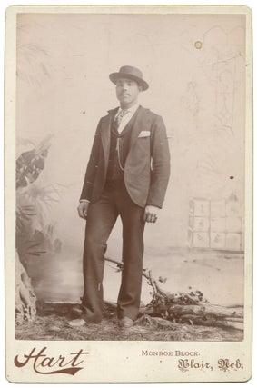 Item #547144 Cabinet Card Photograph of Nattily Attired African-American Man from Nebraska
