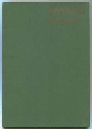 Item #547717 [Exhibition Catalog]: Leonard Baskin: Woodcuts and Wood-Engravings... a part of the...