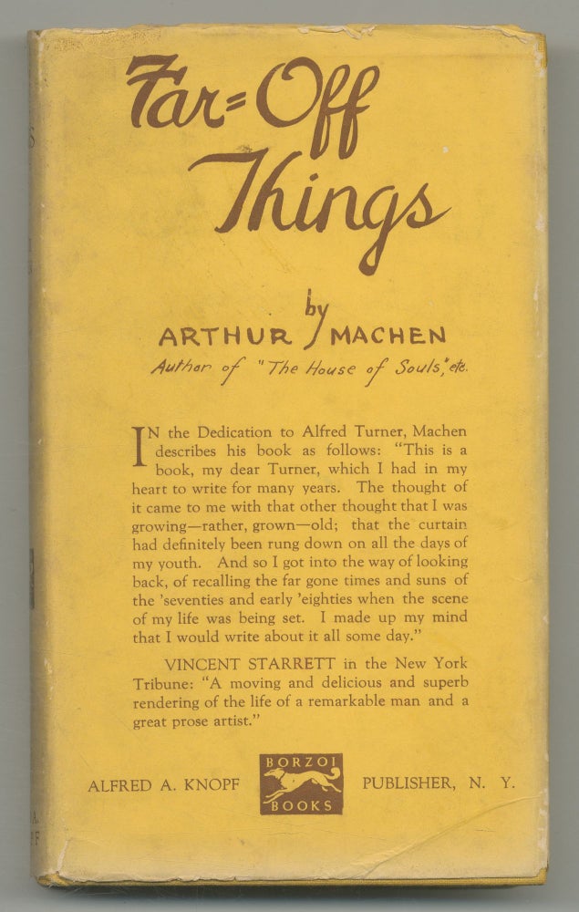 Far-Off Things. Arthur MACHEN.