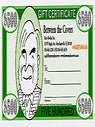 Item #54787 Rare Books Gift Certificate bearing a portrait of Ernest Hemingway. Inc Between the...