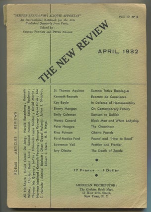 Item #548025 The New Review – Vol. II, No. 5, April, 1932. Kenneth REXROTH, George Antheil,...