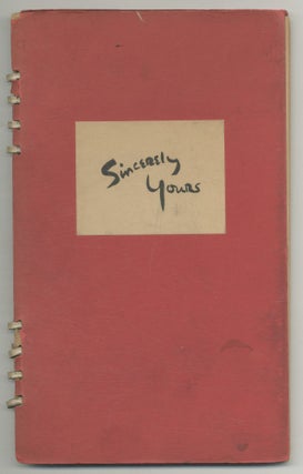 Item #548119 Sincerely Yours: A Collection of Favorite Recipes of Well-Known Persons. Bess BOARDMAN