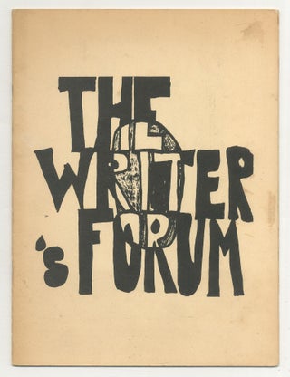 Item #548149 [Program, cover title(s)]: The Writer's Forum. Readings by Four Younger Poets....