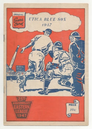 Item #548172 [Program]: Official Score Card Utica Blue Sox 1947. Richie ASHBURN