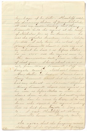 Item #549065 [Manuscript]: A Deposition Regarding the Ownership of Enslaved Negroes Claimed by...