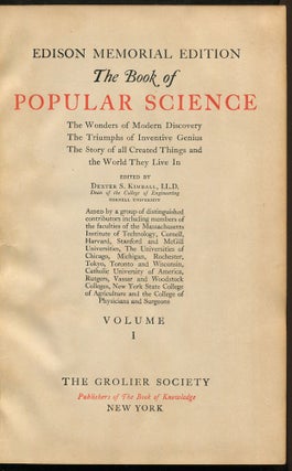 [Publisher’s sales sample]: The Book of Popular Science: Edison Memorial Edition