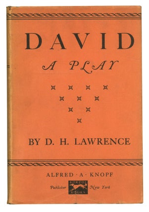 Item #549565 David: A Play. D. H. LAWRENCE