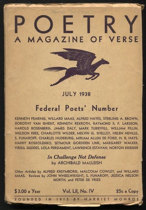 Item #549568 Poetry: A Magazine of Verse. July 1938