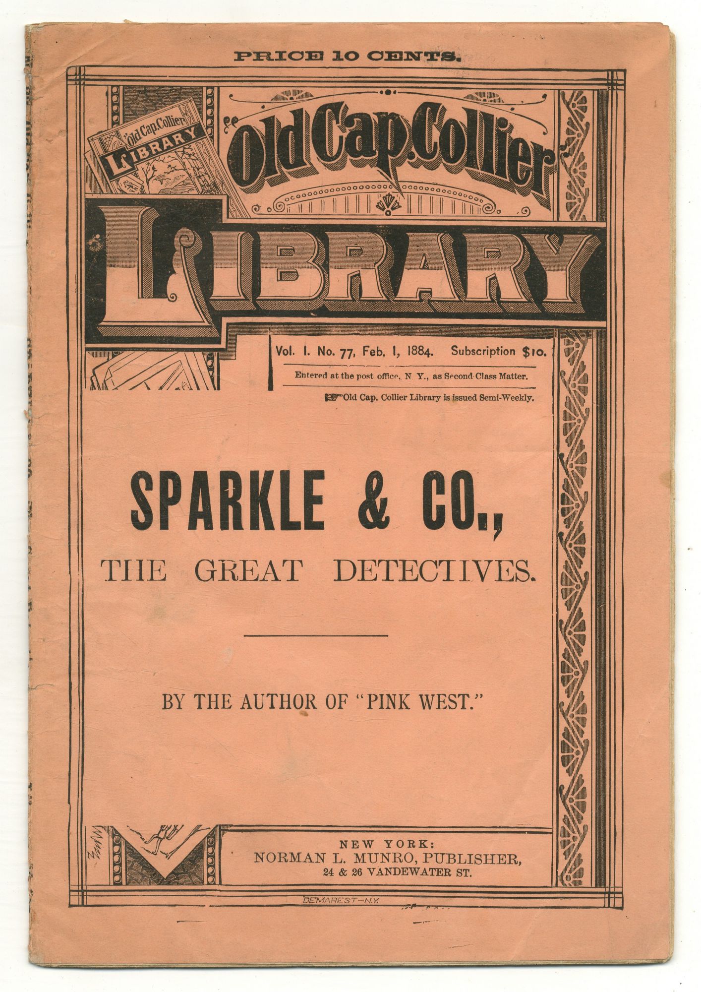 Sparkle & Co., The Great Detectives or Tracked by an Unknown Foe by The  Headquarters' Detective By the Author of Keen on Between the Covers