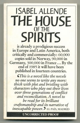 Item #550495 The House of the Spirits. Isabel ALLENDE