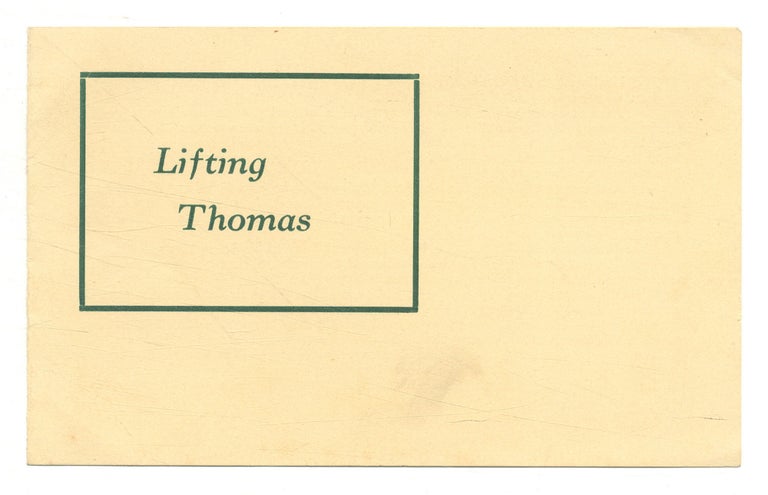 Cover title]: Lifting Thomas. Roberta C. BARR.