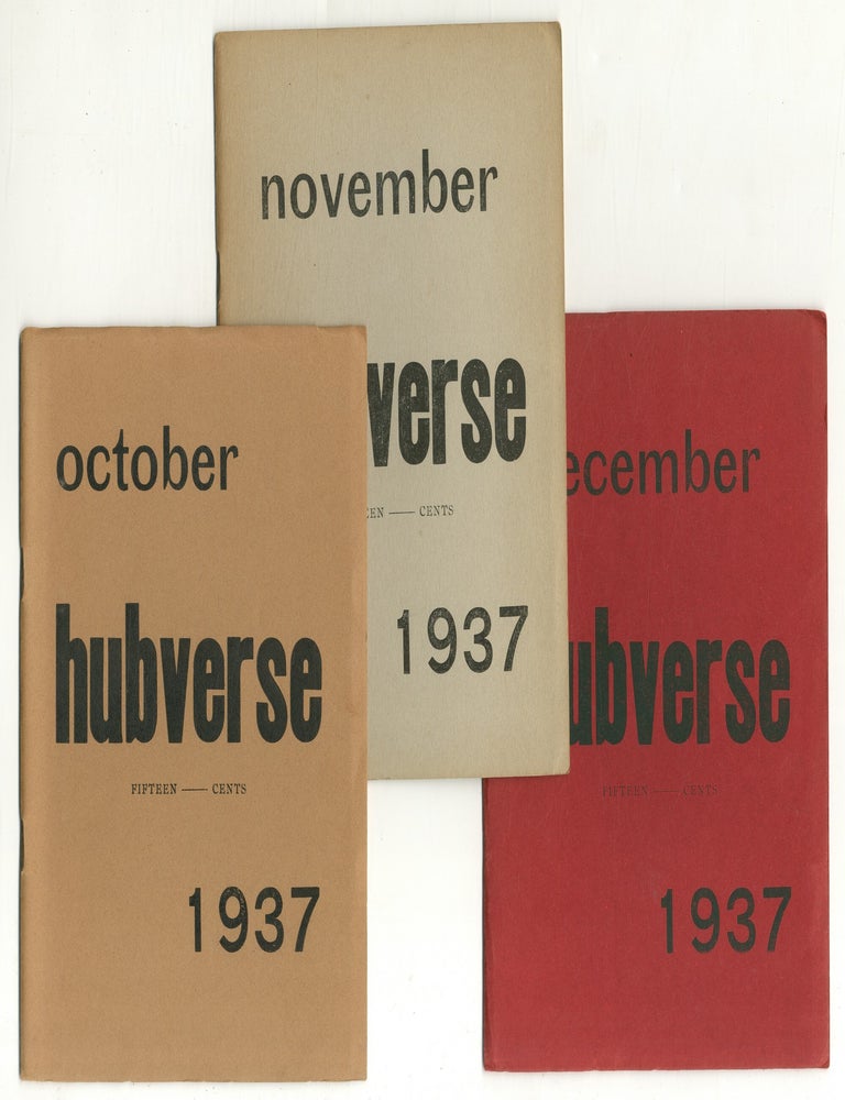 Literary Journal]: Hubverse. Volume One, Number Three - Volume One, Number Five. Three issues. Vincent FERRINI.