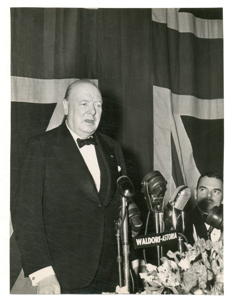 Press photograph of Winston Churchill. Winston CHURCHILL.