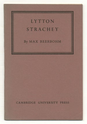 Item #550903 Lytton Strachey: The Rede Lecture, 1943. Max BEERBOHM